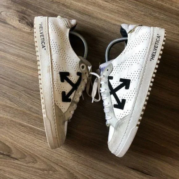 Off White Virgil Abloh Arrow Perforated Sneakers